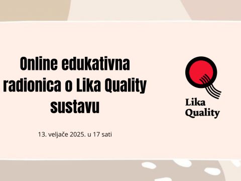 Lika destination - Online edukativna radionica o Lika Quality sustavu