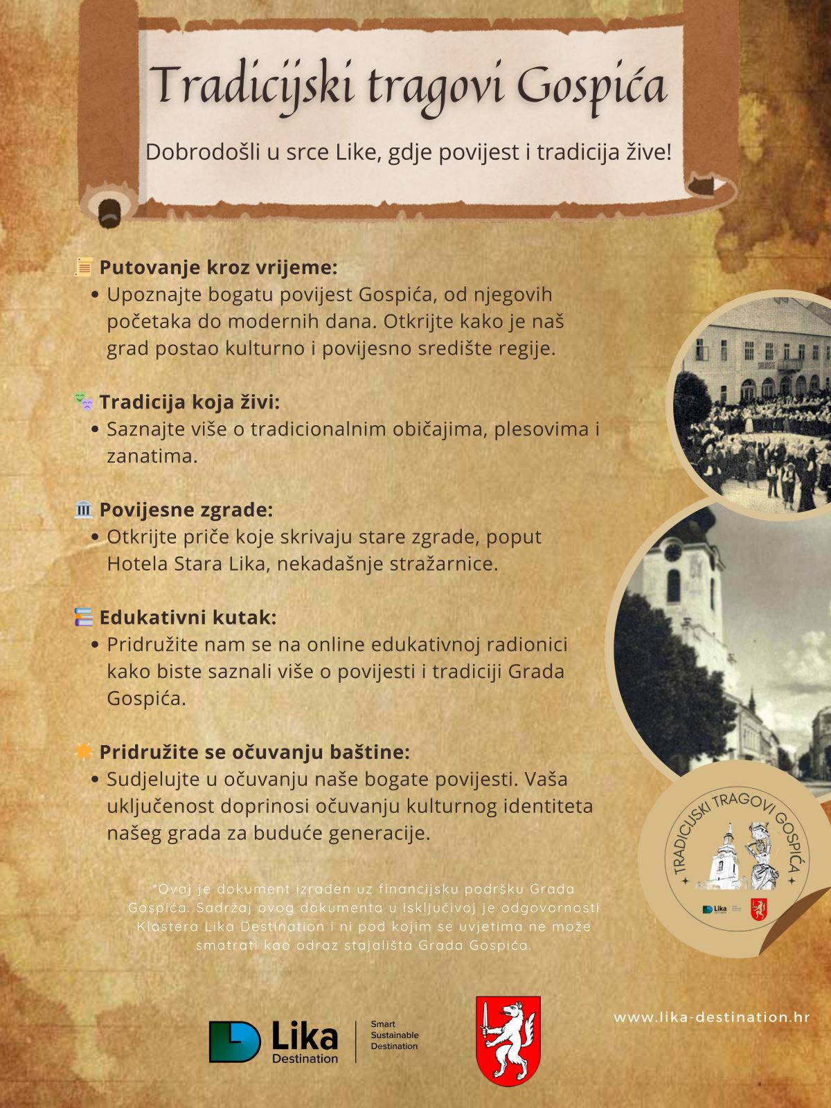 O projektu “Tradicijski tragovi Gospića”